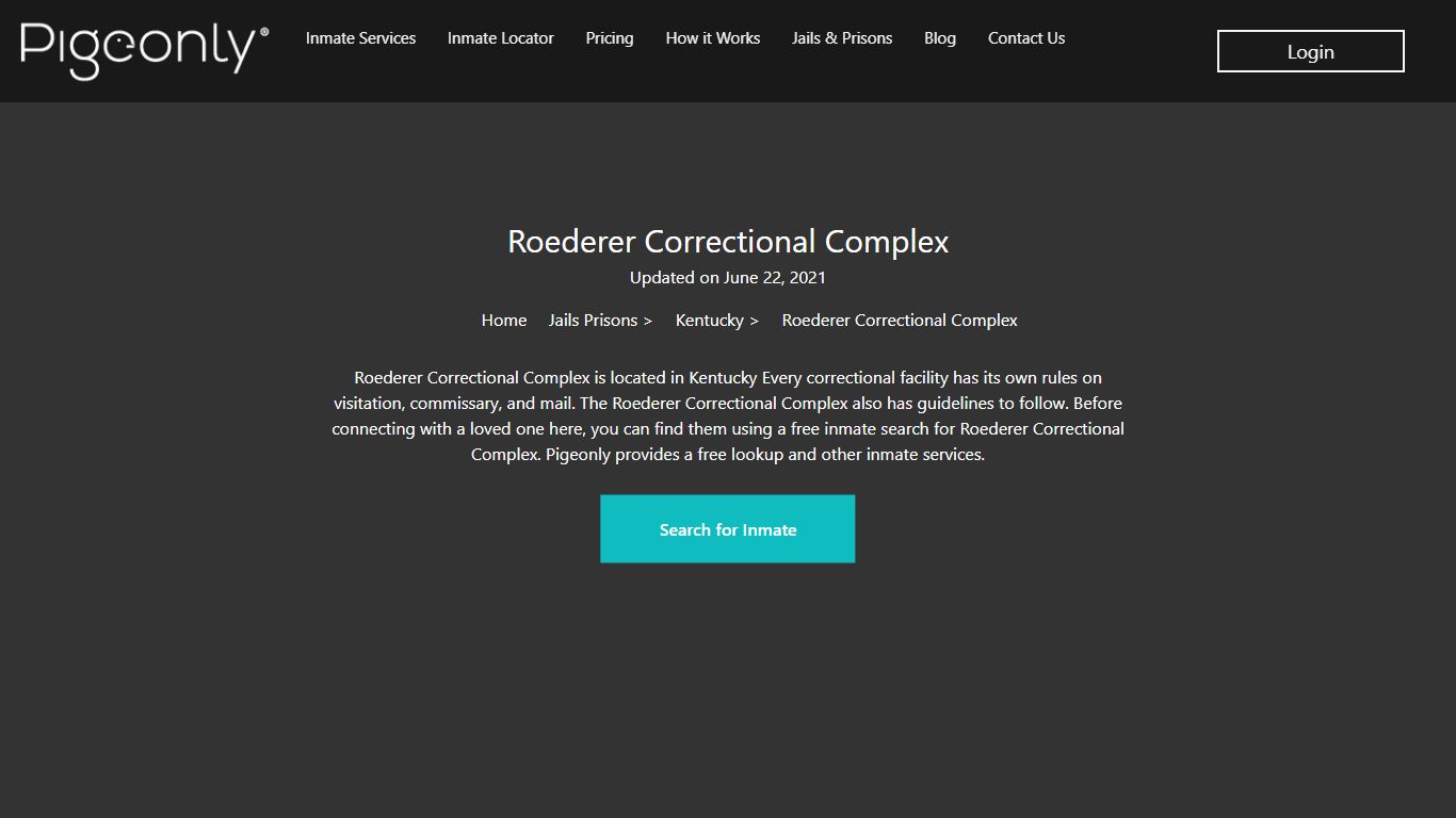 Roederer Correctional Complex Inmate Search | Kentucky